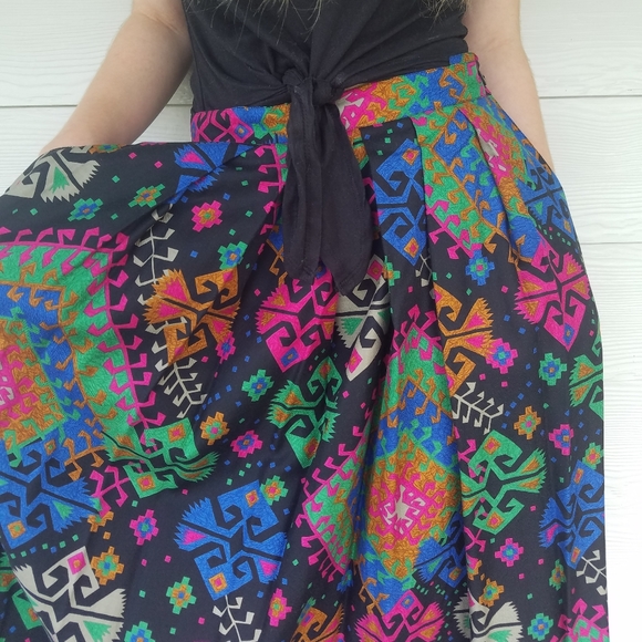 Vintage 80s,90s, Southwestern Navajo Skirt (14) western - Picture 2 of 15